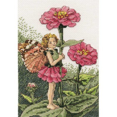 Kit broderie point compté la fee zinnia de DMC