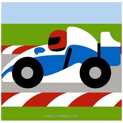 Kit canevas pour enfants voiture de course - Margot