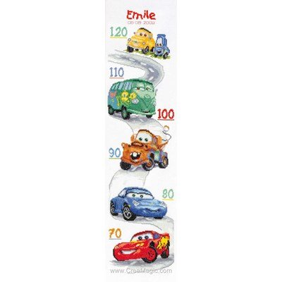 Toise disney cars à broder de Vervaco