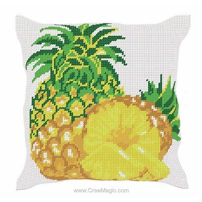 Coussin délice d'ananas de Luc Création au demi point