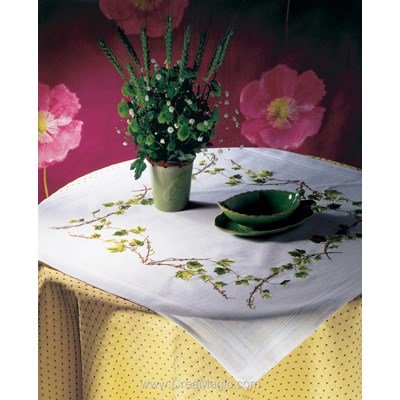 Kit nappe en broderie traditionnelle lierre de Royal Paris