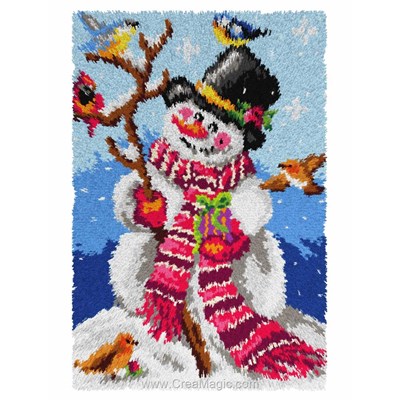 Kit tapis point noue Orchidea happy snowman