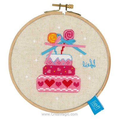 Broderie point de croix gâteau surprise - Lief By Vervaco