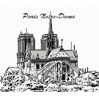 Kit à broder paris notre dame - dos de Marie Coeur