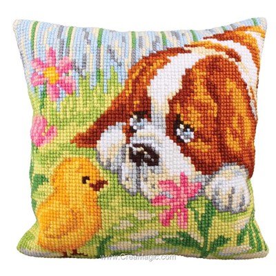 Kit coussin point de croix rencontre de Collection d'art