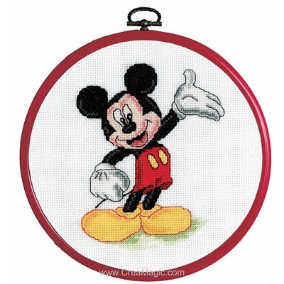 Broderie au point compté Royal Paris disney - salut mickey