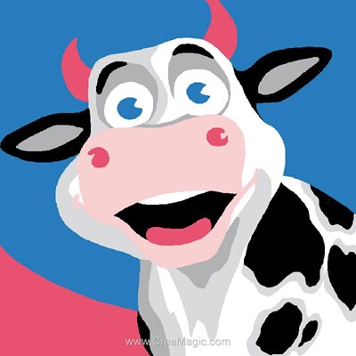 Kit canevas pour débutant vache rieuse de Luc Création
