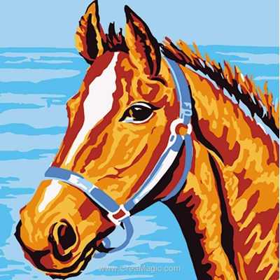 Kit canevas complet cheval de la mer de Collection d'art
