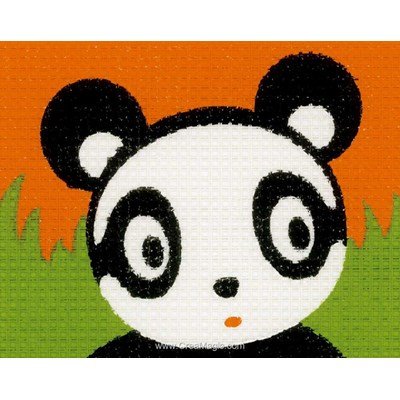 Kit canevas pour enfants Vervaco panda surpris