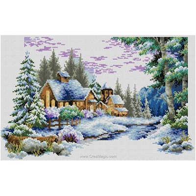 Broderie diamant winter landscape de Diamond Painting