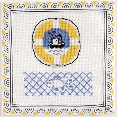 Broderie mini kit DMC la pêche - bretagne