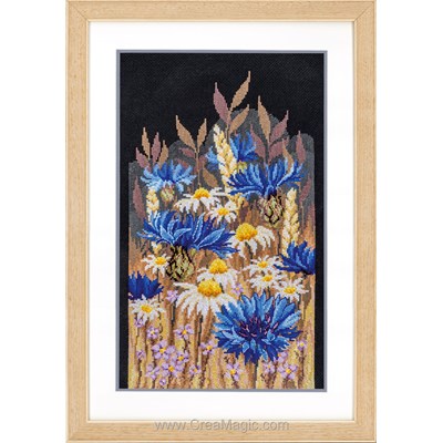 Kit point de croix Fleurs de bleuet - Vervaco