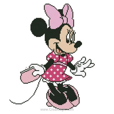 Broderie diamant disney minnie avec bijoux - Vervaco