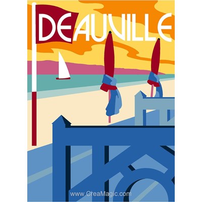 Affiche vintage - deauville canevas de Margot