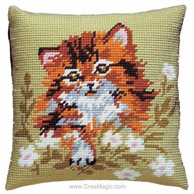 Coussin demi point chat angora - Royal Paris