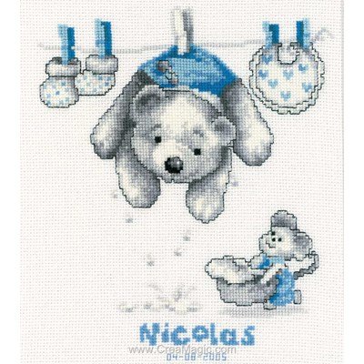 Broderie Naissance Bebe Et Tableau Prenom Point De Croix