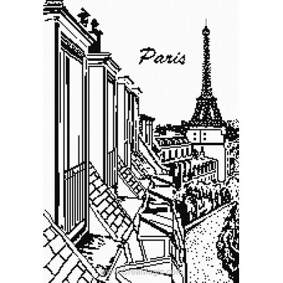 Tableau point de croix toilts de paris - Marie Coeur