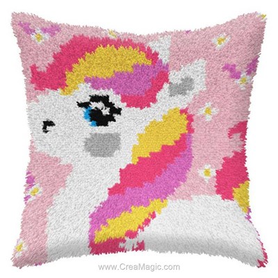 Coussin point noue ma petite licorne - Orchidea