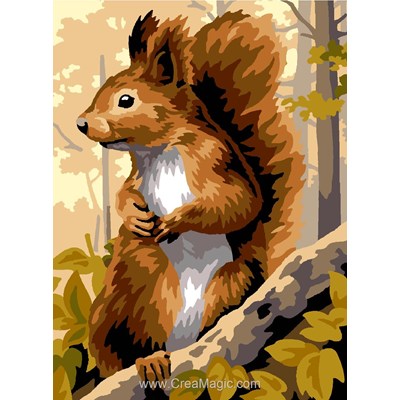 Ecureuil dans les bois canevas - Margot
