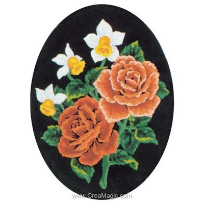 Canevas jonquilles et roses - Collection d'art