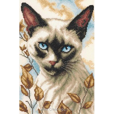 Kit de broderie Chat siamois - Vervaco