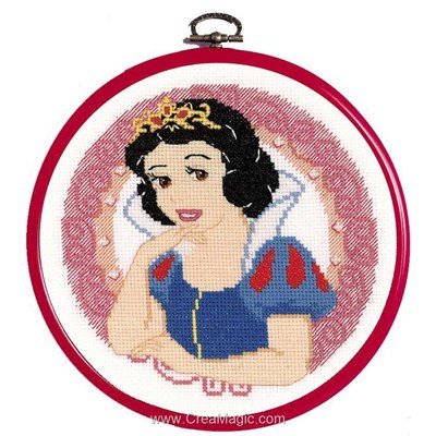 Broderie de Royal Paris au point de croix portrait de blanche neige