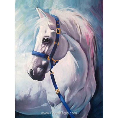 Kit broderie diamant white horse de Diamond Painting