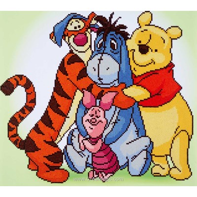 Broderie diamant Vervaco disney winnie l'ourson pooh et amis