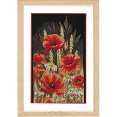 Kit point de croix Coquelicots sauvages - Vervaco