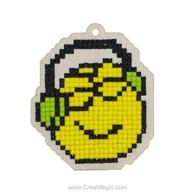 Kit broderie diamant smiley music lover - Wizardi