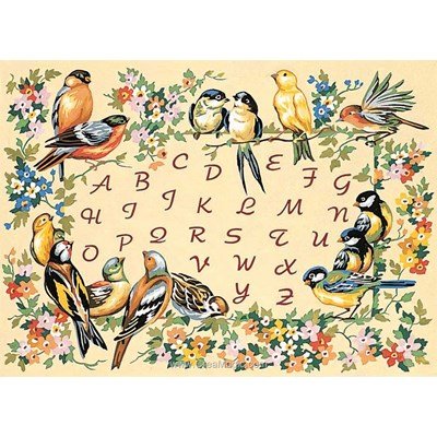 L'alphabet des oiseaux canevas de SEG