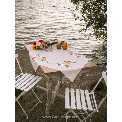 kit Nappe à broder Rouge-gorges - Vervaco