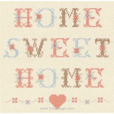 Broderie au point compté home sweet home d'Anchor