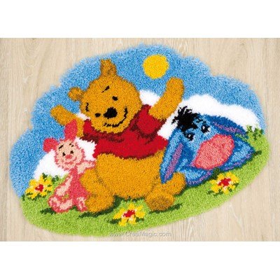 Kit tapis point noué Vervaco disney la balle de winnie et ses amis