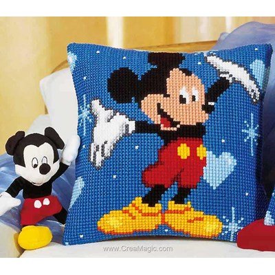 Kit coussin mickey star disney au point de croix Vervaco