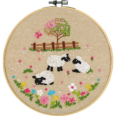 Broderie Traditionnelle Moutons dans le pré - Vervaco