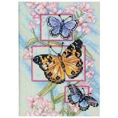 Kit tableau point de croix ms & butterflies de Dimensions