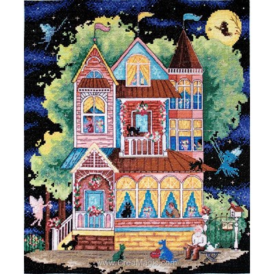 Modèle LETISTITCH au point de croix fairy tale house