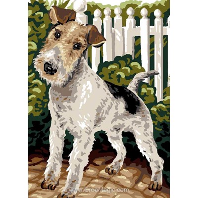 Fox terrier canevas - Luc Création