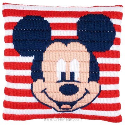 Coussin Vervaco disney mickey mouse marin au point lancé