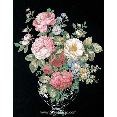 Vase de fleurs canevas chez Margot