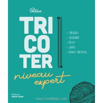 Livre Tricoter niveau expert - torsades - jacquard - relief - jours... - Librairie Créative