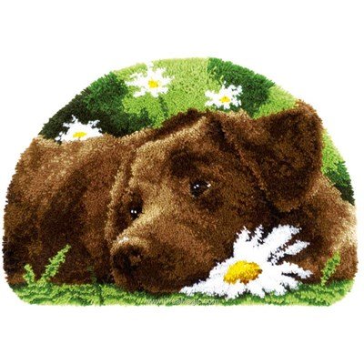 Tapis point noue labrador brun - Vervaco