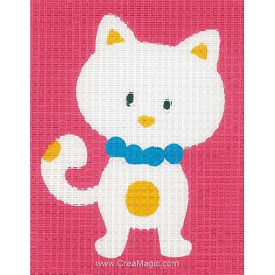 Canevas enfant en kit chat chouette de Vervaco