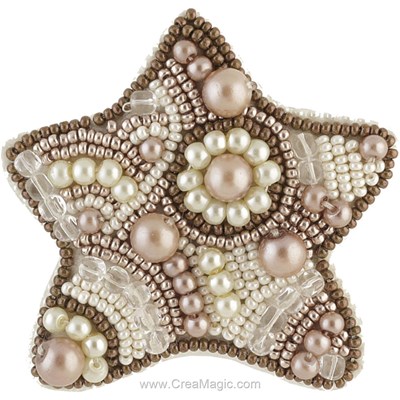 Kit Broderie perle - Kit perlage - broche crystal art - l'étoile - Momentos Magicos