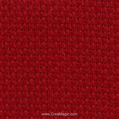 Toile aida 7.1 pts rouge de Brod'star