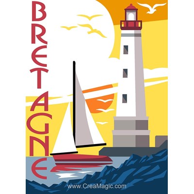 Margot canevas affiche vintage - bretagne