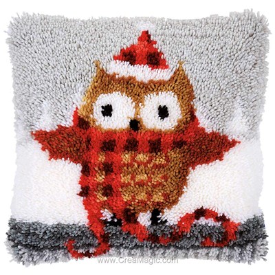 Kit Coussin Point Noué DIY - Motif Phoque Bain De Soleil - 43x43 Cm - Avec Crochet, Toile, Fils - Pour Débutants
