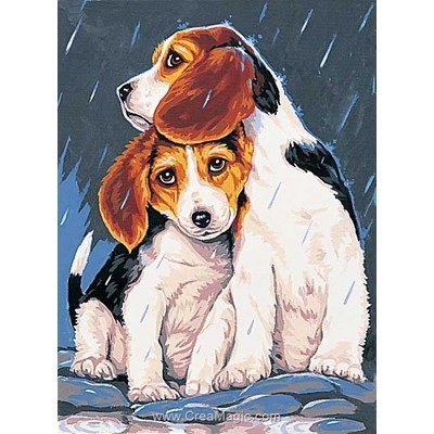 Canevas le p'tit frére beagle - Margot