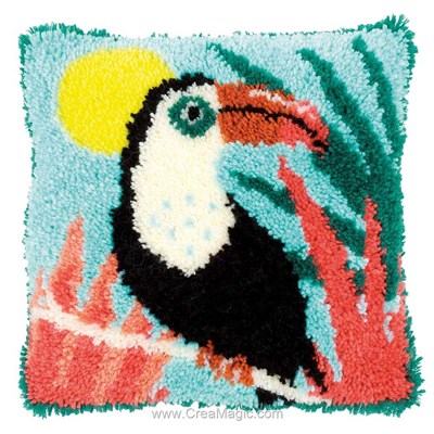 Coussin point noué Vervaco toucan